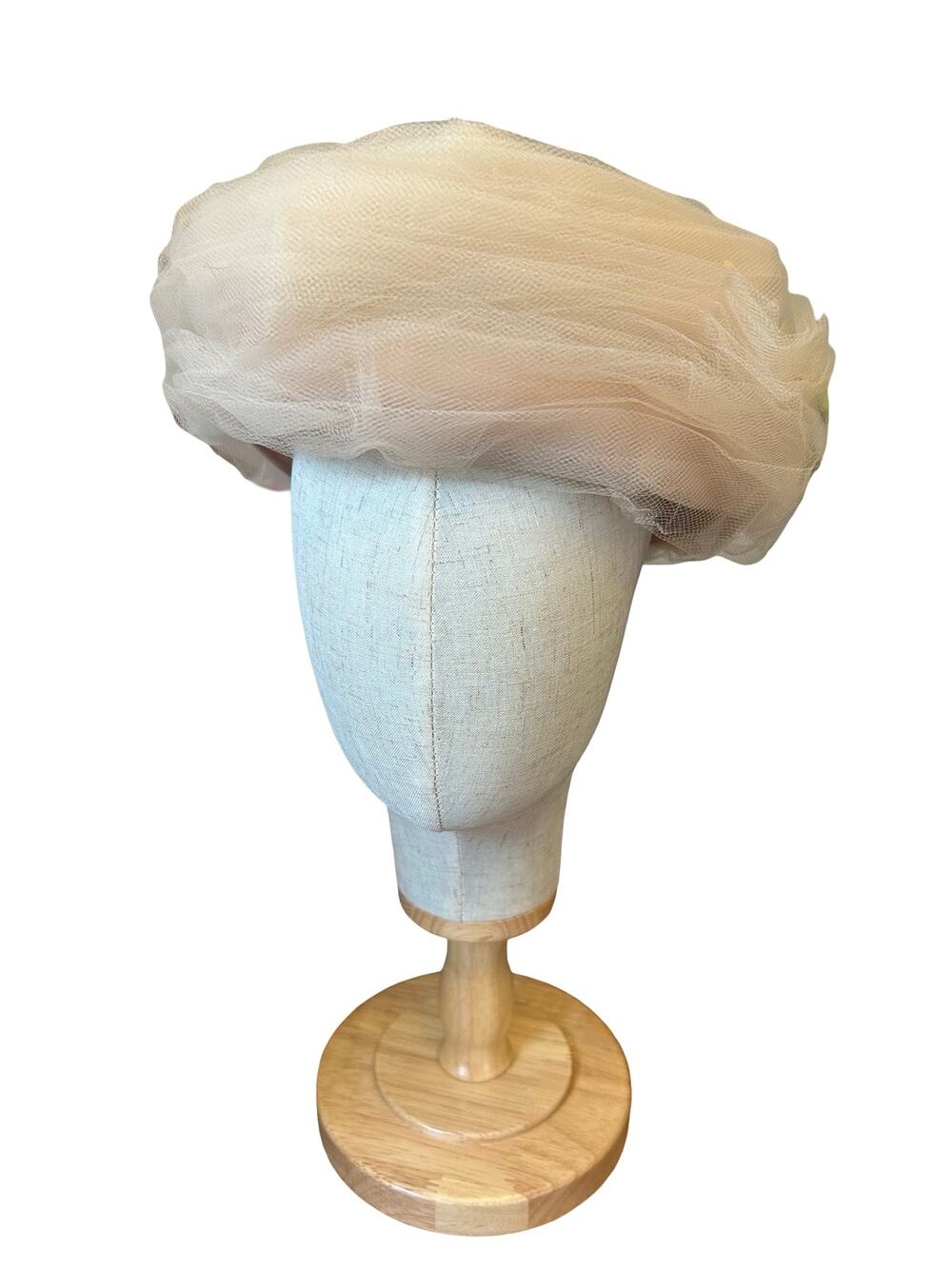 Lonette Originals Mid Century Vintage Tulle Cocktail Hat